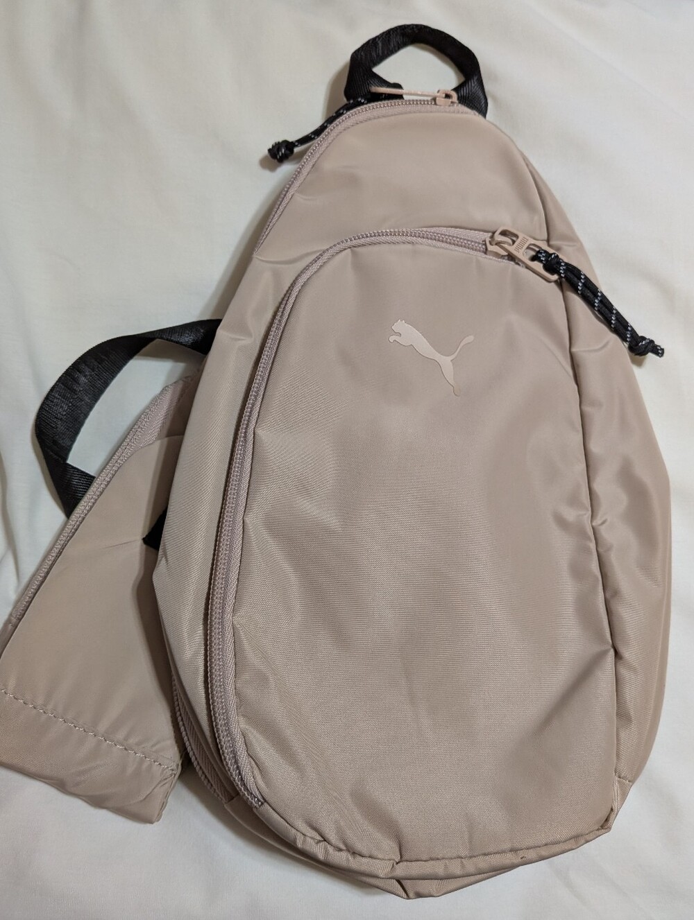 Puma Myriad Sling Crossbody Backpack Light Beige Travel Bag